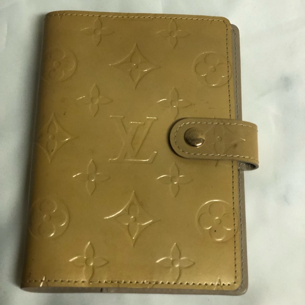 Louis Vuitton Yellow vernis diary agenda pm